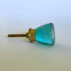 Beach Glass Knob -Turquoise(Beach Glass Turquoise Gold Cabinet Knobs And Pulls) -The Lamp Goods IMG 5835