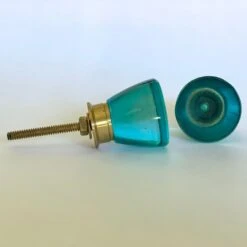 Beach Glass Knob -Turquoise(Beach Glass Turquoise Gold Cabinet Knobs And Pulls) -The Lamp Goods IMG 5837