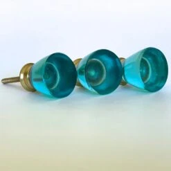 Beach Glass Knob -Turquoise(Beach Glass Turquoise Gold Cabinet Knobs And Pulls) -The Lamp Goods IMG 5838