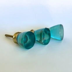 Beach Glass Knob -Turquoise(Beach Glass Turquoise Gold Cabinet Knobs And Pulls) -The Lamp Goods IMG 5839
