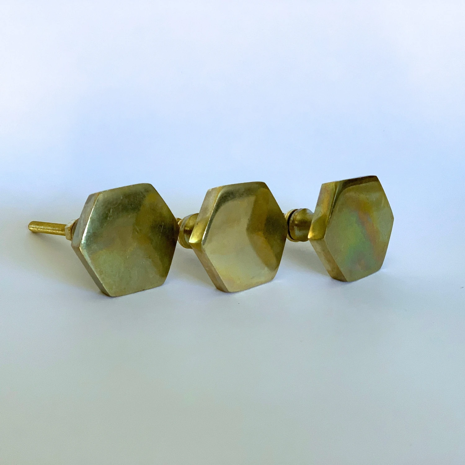 Gold Hex Knob - Shiny(Gold Hexagon Knob) 8 Gold Hex Knob - Shiny(Gold Hexagon Knob) - Image 6