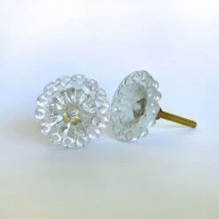 Glass Moon Drop Knob Clear(Clear Glass Moon Drop Knob) -The Lamp Goods IMG 5893