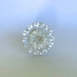Glass Moon Drop Knob Clear(Clear Glass Moon Drop Knob)