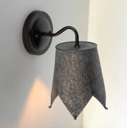 Jubilant Ornate Copper Wall Sconce Light Fixture -The Lamp Goods JubilantFarmhouseWallSconce 1