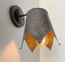 Jubilant Ornate Copper Wall Sconce Light Fixture -The Lamp Goods JubilantFarmhouseWallSconce 13