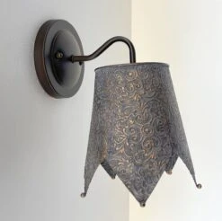 Jubilant Ornate Copper Wall Sconce Light Fixture -The Lamp Goods JubilantFarmhouseWallSconce 3