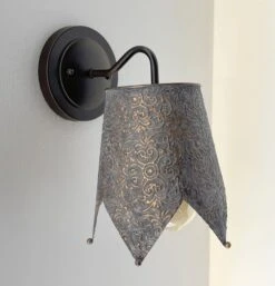 Jubilant Ornate Copper Wall Sconce Light Fixture -The Lamp Goods JubilantFarmhouseWallSconce 4