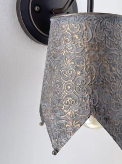 Jubilant Ornate Copper Wall Sconce Light Fixture -The Lamp Goods JubilantFarmhouseWallSconce 7