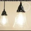 Clear Seeded Shade Glass Pendant Light -The Lamp Goods Kellie II seeded glass pendant lights lighting fixture ceiling flush mount kitchen 1
