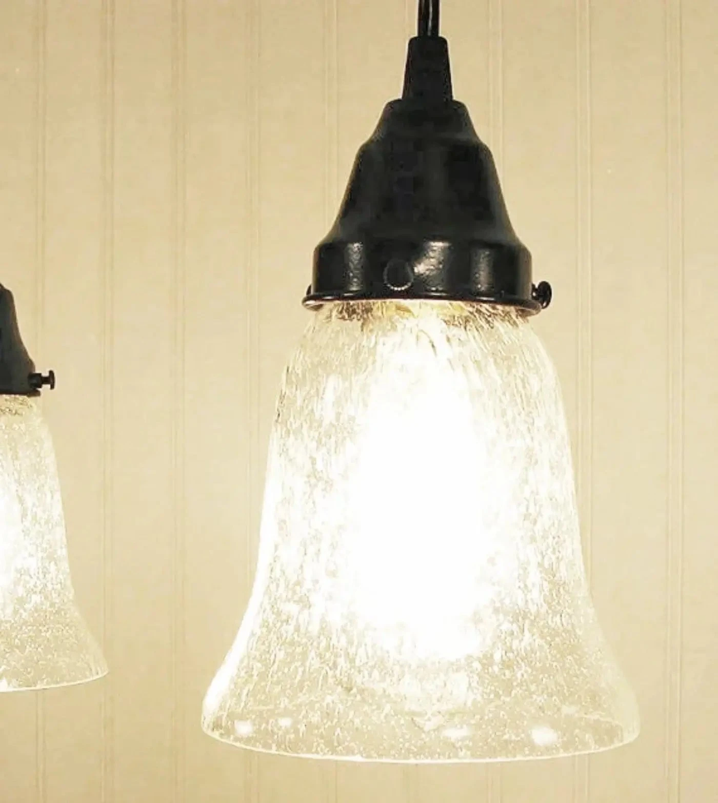 Clear Seeded Shade Glass Pendant Light 7 Clear Seeded Shade Glass Pendant Light - Image 5