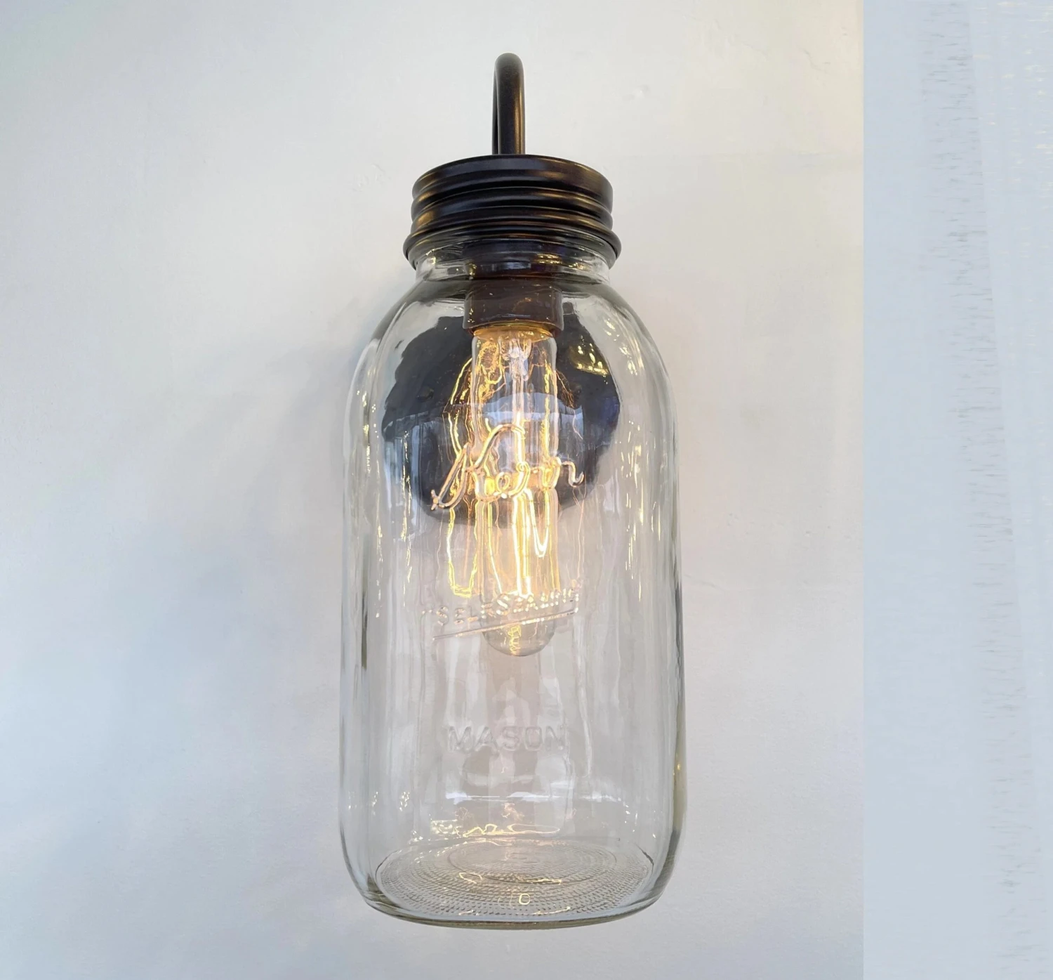 Vintage KERR Mason Jar Wall SCONCE Lighting Fixture 5 Vintage KERR Mason Jar Wall SCONCE Lighting Fixture - Image 3