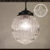 Large Antique Diamond 1960's Glass PENDANT Light -The Lamp Goods LargeDiamondClearPendatnLight 3
