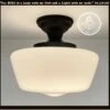 Large Schoolhouse Milk Glass LIGHT Fixture