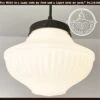 Traditional Schoolhouse Pendant Light -The Lamp Goods MILK GLASS schoolhouse pendant light globe hanging lamp 6019b17c 30c3 48f1 b1e9 c826f0f65da9