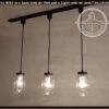 Mason Jar Track Lighting PENDANT Trio -The Lamp Goods MasonJarTrackPendantLightFixtureNewQuartsSystem.kitjpg