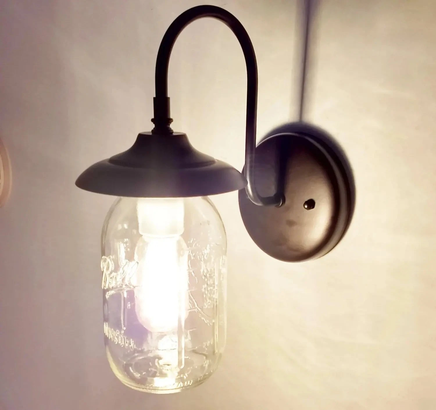 Mason Jar Outdoor Exterior Porch Wall SCONCE Light - Image 3