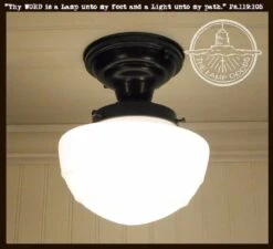 Schoolhouse Ceiling Light Fixture Mushroom Style