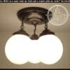Milk Glass Opal Globe Ceiling Light Chain Trio
