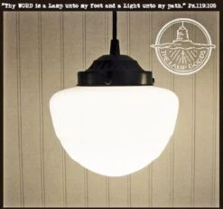 Schoolhouse Pendant LIGHT Of Replica Mushroom Globe