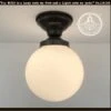 Modern 8" GLOBE Ceiling Light -The Lamp Goods ModernMilkGlass8inchflushmountceilinglightfixturelightingGlobe