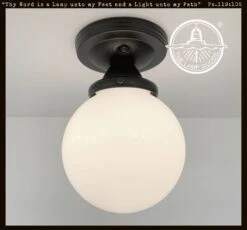 MODERN OPAL Schoolhouse Globe Ceiling Light