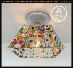 Multi-Colored Boho Handcrafted Ceiling Light