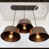 Ornate Copper CHANDELIER Rectangular TRIO Light -The Lamp Goods OrnateCopperRectangularTriochandelier