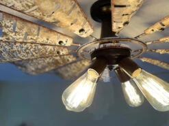 Windmill Light Fixture Farmhouse Ceiling Flush Mount -The Lamp Goods PiercedWindmillChandelier34 1 1