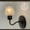 RETRO Etched Antique 1960's Glass Wall Sconce Light Fixture -The Lamp Goods RetroEtchedGrapeFrostClearWallSconceantiquevintage