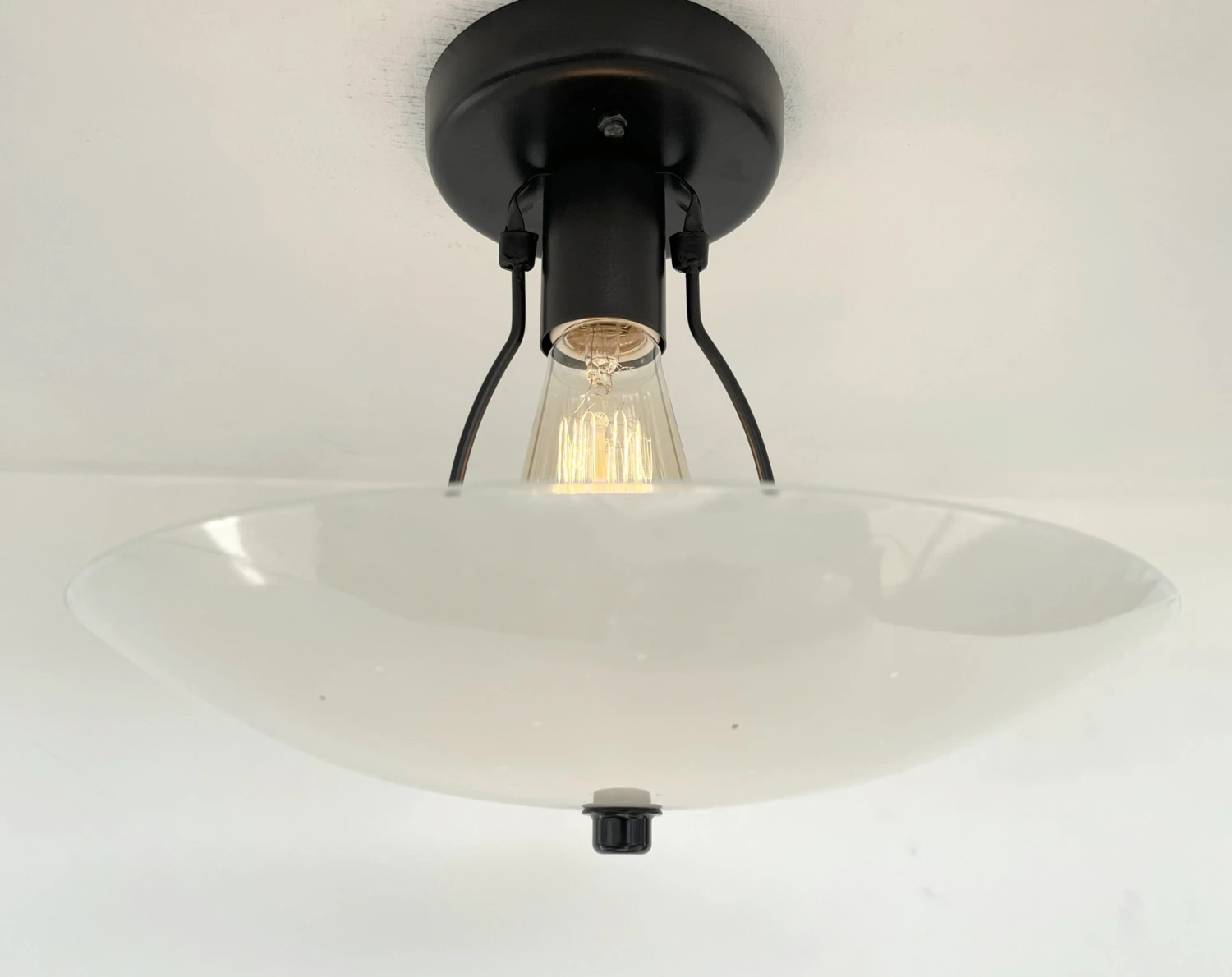 Retro Mid Century Glass Ceiling Light 5 Retro Mid Century Glass Ceiling Light - Image 3