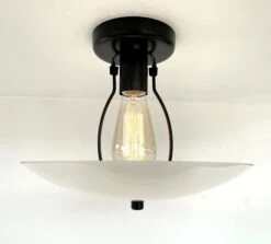 Retro Mid Century Glass Ceiling Light 16 Retro Mid Century Glass Ceiling Light -The Lamp Goods RetroMidCenturyceilinglightblack 7