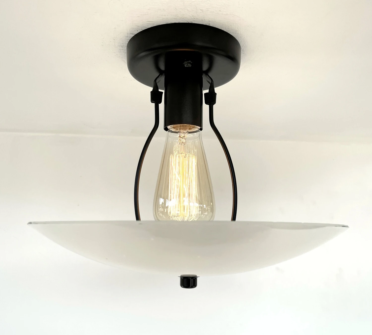 Retro Mid Century Glass Ceiling Light 6 Retro Mid Century Glass Ceiling Light - Image 4