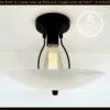 Retro Mid Century Glass Ceiling Light -The Lamp Goods RetroMidCenturyceilinglightblackflush