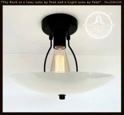 Retro Mid Century Glass Ceiling Light