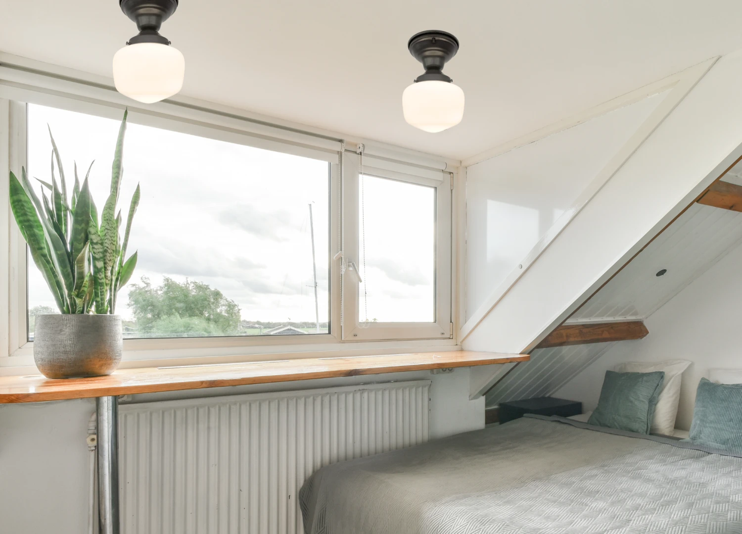 Simple Schoolhouse CEILING LIGHT Fixture Of Milk Glass 4 Simple Schoolhouse CEILING LIGHT Fixture Of Milk Glass - Image 2