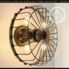 Rustic INDUSTRIAL Wall Light Fixture-4 Light -The Lamp Goods RusticIndustrialCageWallSconceLightFixtureLamp 1