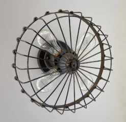 Rustic INDUSTRIAL Wall Light Fixture-4 Light -The Lamp Goods RusticIndustrialCageWallSconceLightFixtureLamp 3
