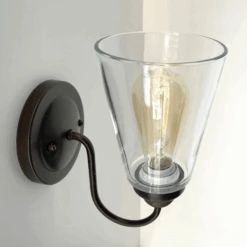 Heavy Modern Farmhouse Clear Glass Wall Sconce Light Fixture Shade 14 Heavy Modern Farmhouse Clear Glass Wall Sconce Light Fixture Shade -The Lamp Goods ScreenShot2024 08 07at12.21.18PM