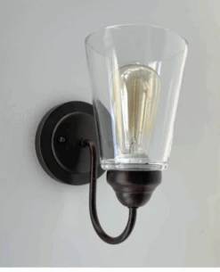 Heavy Modern Farmhouse Clear Glass Wall Sconce Light Fixture Shade 16 Heavy Modern Farmhouse Clear Glass Wall Sconce Light Fixture Shade -The Lamp Goods ScreenShot2024 08 07at12.21.36PM