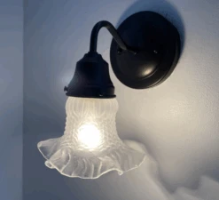 Antique Hobnail 1950's Frosted Glass Wall Sconce Light Fixture 13 Antique Hobnail 1950's Frosted Glass Wall Sconce Light Fixture -The Lamp Goods ScreenShot2024 08 09at12.35.52PM