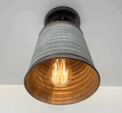 Corrugated Barn Metal Galvanized Rustic Pendant Light -The Lamp Goods ScreenShot2024 08 15at2.41.31PM