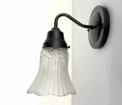 Vanity SCONCE Wall Light 1950s Fixture Frost & Clear Antique Vintage Glass -The Lamp Goods Screen Shot 2024 09 04 at 2.38.57 PM