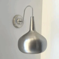 Polished Steel LARGE MODERN Wall Sconce Light Fixture -The Lamp Goods Screen Shot 2024 10 22 at 1.42.11 PM