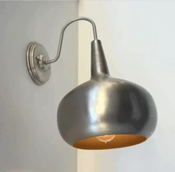 Polished Steel LARGE MODERN Wall Sconce Light Fixture -The Lamp Goods Screen Shot 2024 10 22 at 1.42.25 PM
