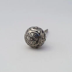 Silver Floral Ball Knob(Silver Floral Ball Knob)