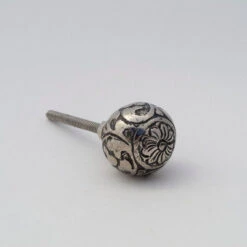 Silver Floral Ball Knob(Silver Floral Ball Knob) -The Lamp Goods Silver Floral Ball Knob 4