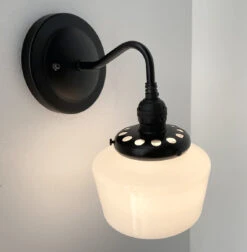 Small Schoolhouse Antique Milk Glass Wall Sconce Light 13 Small Schoolhouse Antique Milk Glass Wall Sconce Light -The Lamp Goods SmallSchoolhouseAntiqueMilkGlassWallSconceLight 4