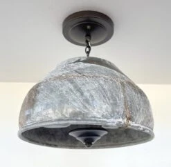 Rustic Bucket Chain Ceiling Light -The Lamp Goods Small Rustic Bucket Chain Ceiling Light 3