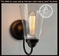 Heavy Modern Farmhouse Clear Glass Wall Sconce Light Fixture Shade