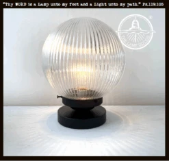 Large Holophane Antique Glass Globe Table Lamp